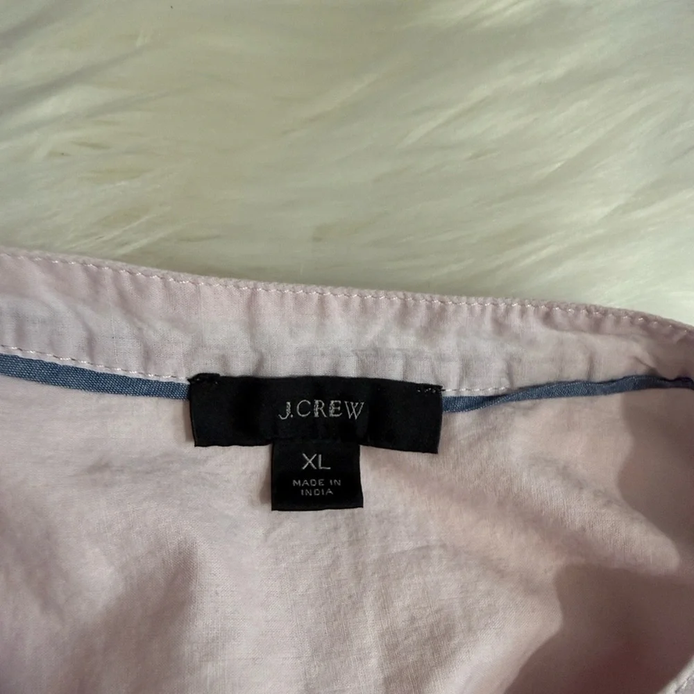 J. Crew Light Pink Pintuck Popover Blouse